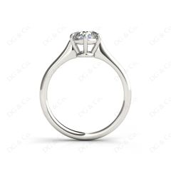 Round Cut Classic Six Claws Diamond Solitaire Engagement Ring in Platinum