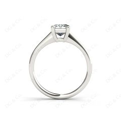 Princess Cut Classic Four claws Diamond Engagement Ring in 18K White