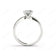 Princess Cut Diamond Engagement Ring with Claw set centre stone in Platinum