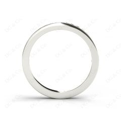 Diamond Wedding Band with Channel Setting Stones in 18K White